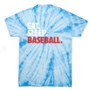 Baseball Short Sleeve T-Shirt - Eat. Sleep. Baseball Tie Dye