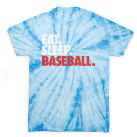 Baseball Short Sleeve T-Shirt - Eat. Sleep. Baseball Tie Dye