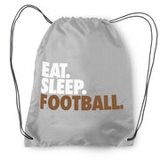 Football Drawstring Backpack Eat. Sleep. Football.