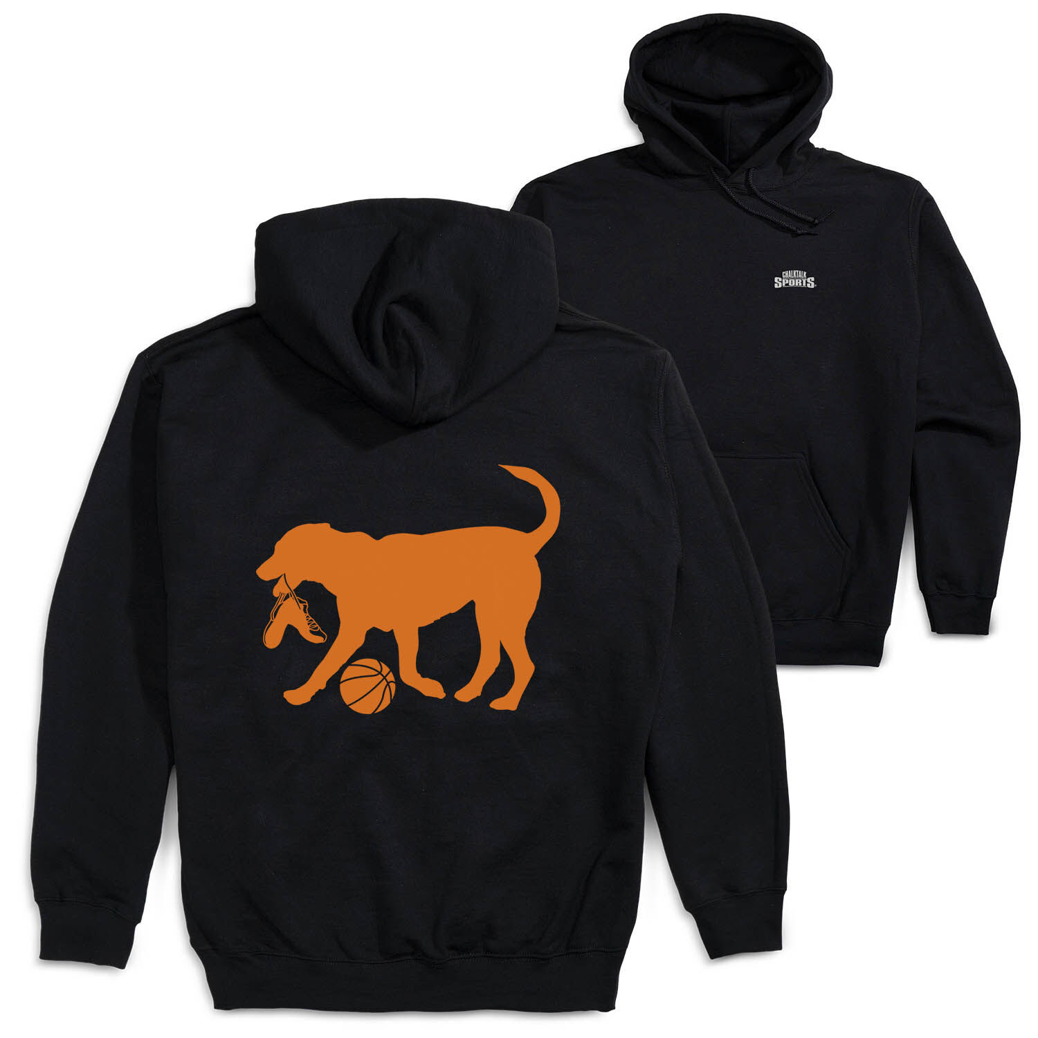 Basketball Hooded Sweatshirt Basketball Dog Back Design
