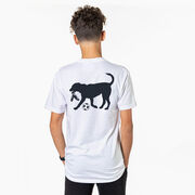 Soccer Short Sleeve T-Shirt - Spot The Soccer Dog (Back Design)