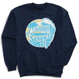 Volleyball Crewneck Sweatshirt - Serve's Up