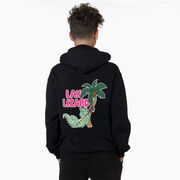Guys Lacrosse Hooded Sweatshirt - Lax Lizard (Back Design)