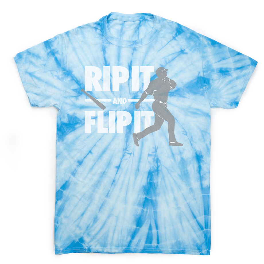 Baseball Short Sleeve T-Shirt - Rip It Flip It Tie Dye