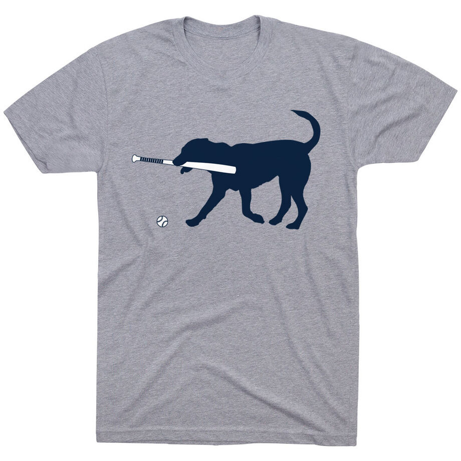 Baseball T-Shirt Short Sleeve - Navy Baseball Dog