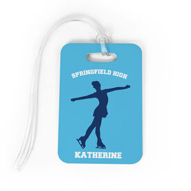 Figure Skating Bag/Luggage Tag - Figure Skater Team Silhouette