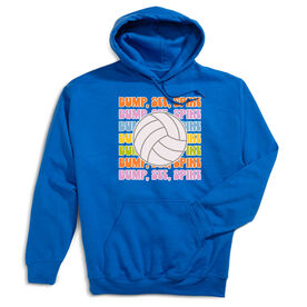 Volleyball Hooded Sweatshirt - Bump, Set, Spike