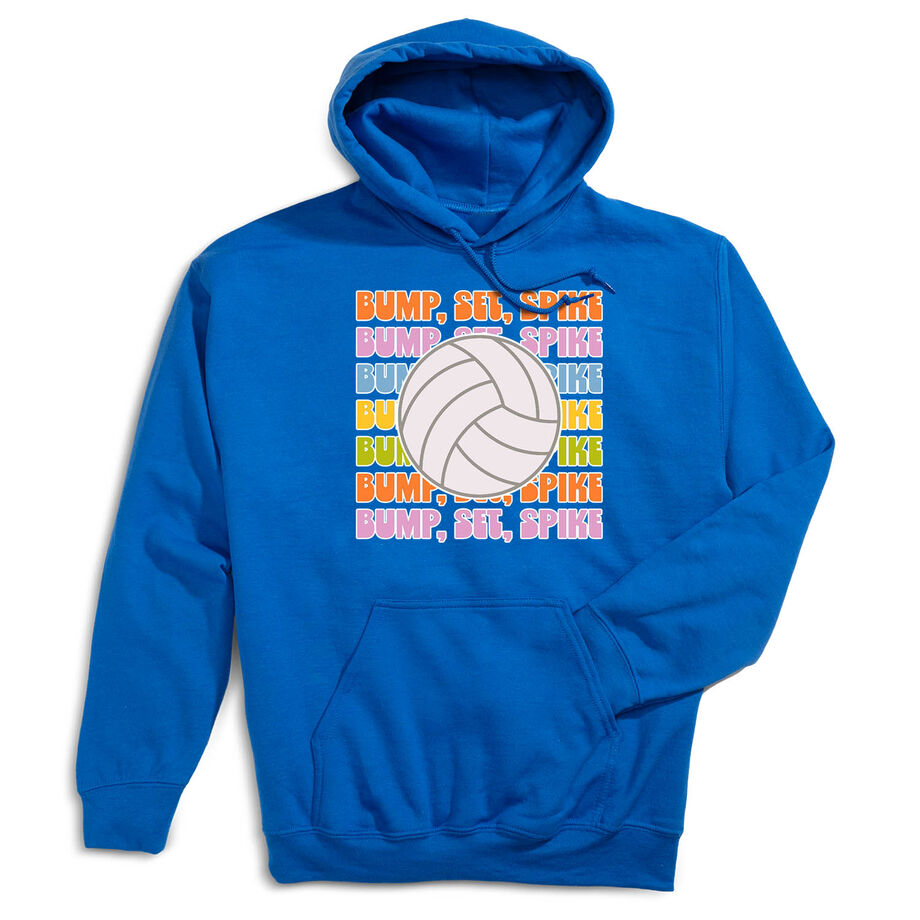 Volleyball Hooded Sweatshirt - Bump, Set, Spike