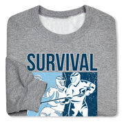 Guys Lacrosse Crewneck Sweatshirt - Survival of the Fittest