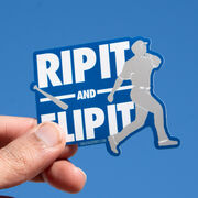 Baseball Sticker - Rip It And Flip It