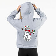 Volleyball Hooded Sweatshirt - Serving Holiday Cheer (Back Design) 
