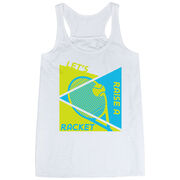 Tennis Flowy Racerback Tank Top - Let's Raise A Racket