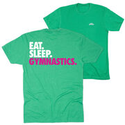 Gymnastics Short Sleeve T-Shirt - Eat. Sleep. Gymnastics. (Back Design)