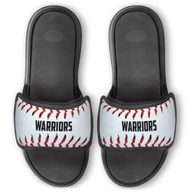 Baseball Repwell&reg; Slide Sandals - Personalized Baseball Stitches