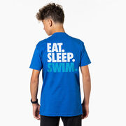 Swimming Short Sleeve T-Shirt - Eat. Sleep. Swim. (Back Design)