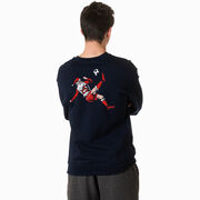 Soccer Crewneck Sweatshirt - Soccer Santa (Back Design)