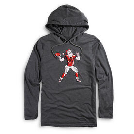 Men's Football Lightweight Hoodie - Touchdown Santa