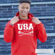 Guys Lacrosse Hooded Sweatshirt - USA