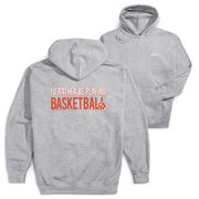 Basketball Hooded Sweatshirt - I'd Rather Be Playing Basketball (Back Design)