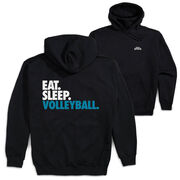 Volleyball Hooded Sweatshirt - Eat. Sleep. Volleyball. (Back Design)