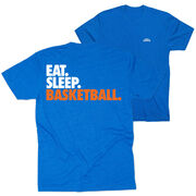 Basketball Short Sleeve T-Shirt - Eat. Sleep. Basketball. (Back Design)