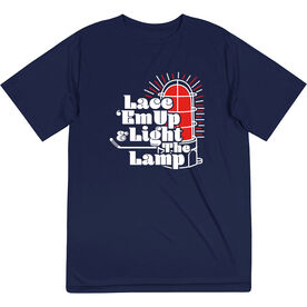Hockey Short Sleeve Performance Tee - Lace 'Em Up And Light The Lamp