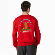 Guys Lacrosse Crewneck Sweatshirt - California Lacrosse (Back Design)