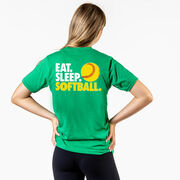 Softball T-Shirt Short Sleeve - Eat. Sleep. Softball (Back Design)
