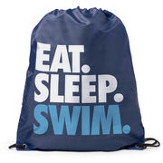 Swimming Drawstring Backpack Eat. Sleep. Swim.