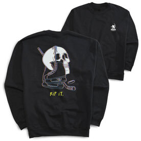 Hockey Crewneck Sweatshirt - Rip It (Back Design)