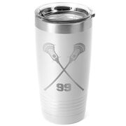 Guys Lacrosse 20 oz. Double Insulated Tumbler - Personalized Crossed Sticks