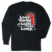 Hockey Tshirt Long Sleeve - Lace 'Em Up And Light The Lamp