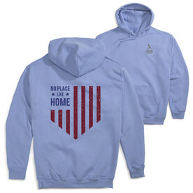 Softball Hooded Sweatshirt - No Place Like Home(Back Design) [Adult Small/Carolina] - SS