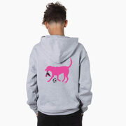 Soccer Hooded Sweatshirt - Sasha the Soccer Dog (Back Design)