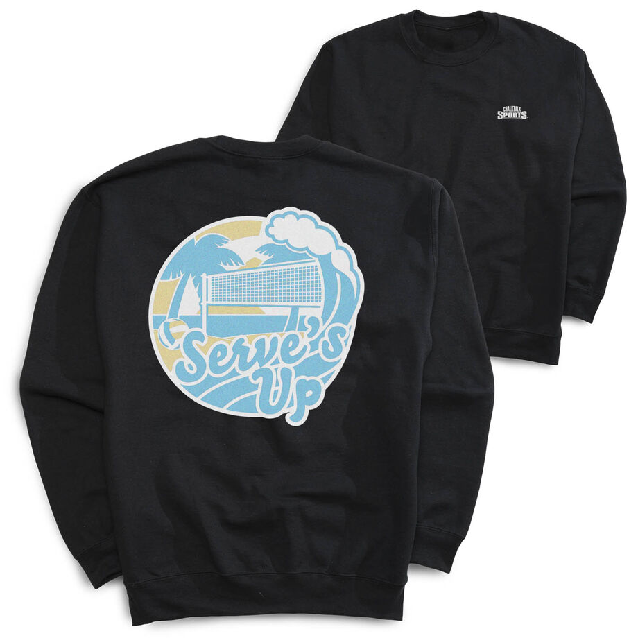 Volleyball Crewneck Sweatshirt - Serve's Up (Back Design)