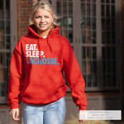 Lacrosse Hooded Sweatshirt - Eat. Sleep. Lacrosse.