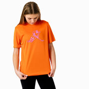 Hockey Short Sleeve Performance Tee - Neon Hockey Girl