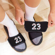 Baseball Repwell&reg; Slide Sandals - Baseball Number Stitches