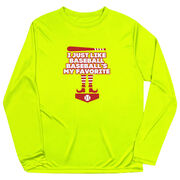 Baseball Long Sleeve Performance Tee - Baseball's My Favorite