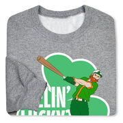 Baseball Crewneck Sweatshirt - Feelin' Lucky Baseball