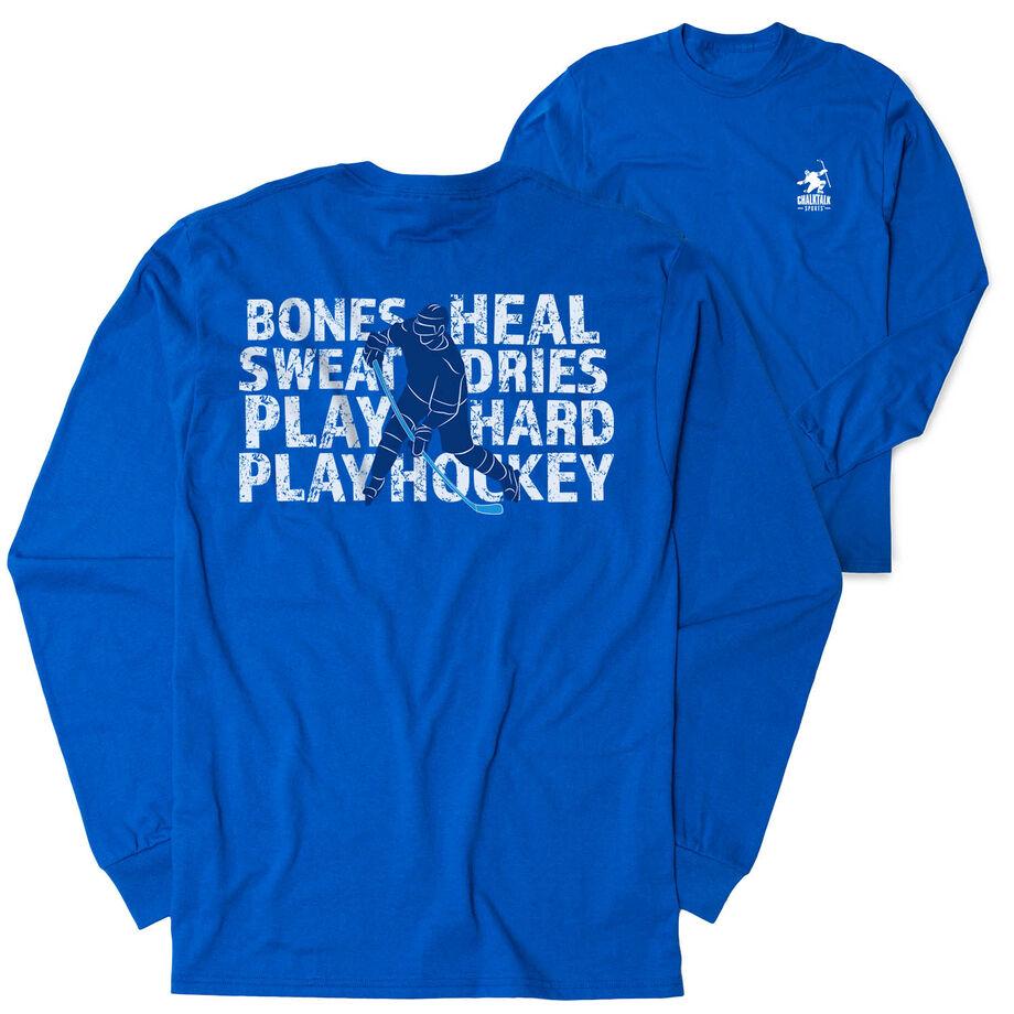 Hockey Tshirt Long Sleeve - Bones Heal Hockey (Back Design) 