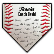 Baseball Personalized Thanks Coach Baseball Home Plate Plaque