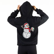 Volleyball Hooded Sweatshirt - Serving Holiday Cheer (Back Design) 