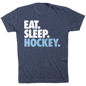 Hockey T-Shirt - Rocky The Hockey Dog | Short Sleeve Hockey Shirt | Apparel for Hockey | Adult Small Hockey Shirt | Gray | ChalkTalkSPORTS