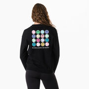 Soccer Crewneck Sweatshirt - Soccer Makes Me Happy (Back Design)