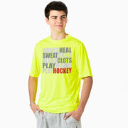 Hockey Short Sleeve Performance Tee - Bones Saying