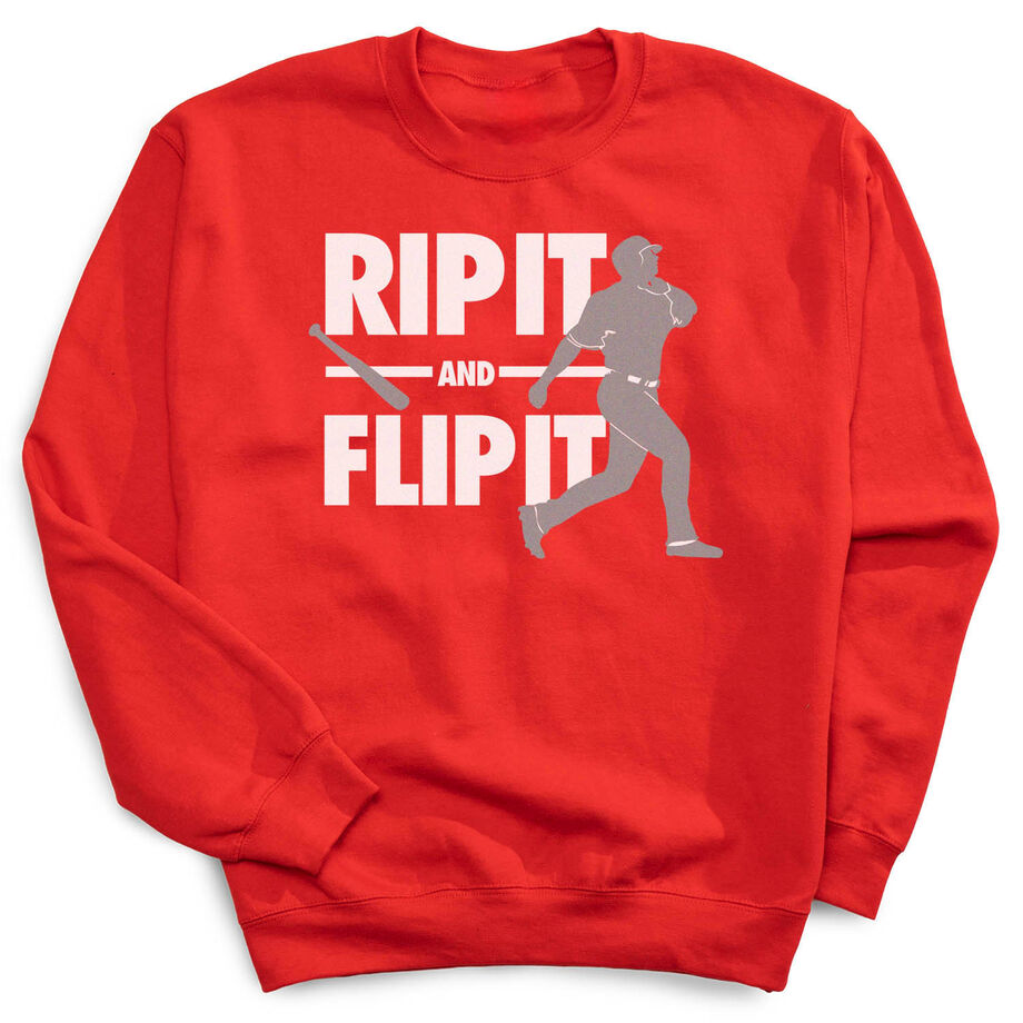 Baseball Crewneck Sweatshirt - Rip It Flip It