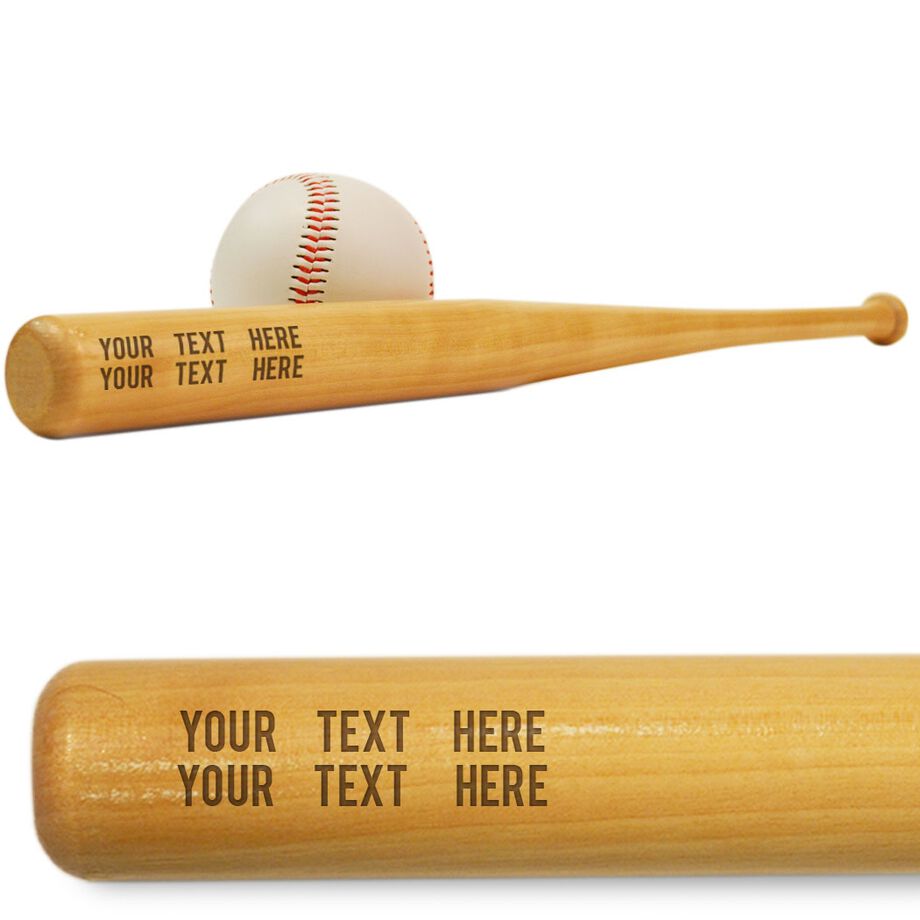 Custom Text Mini Engraved Baseball Bat