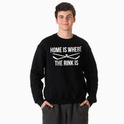 Hockey Crewneck Sweatshirt - Home Is Where The Rink Is