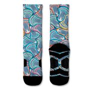 Guys Lacrosse Graphic Flex Mid-Calf Socks - Velocity